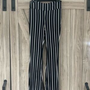 Striped super soft bell bottom leggings